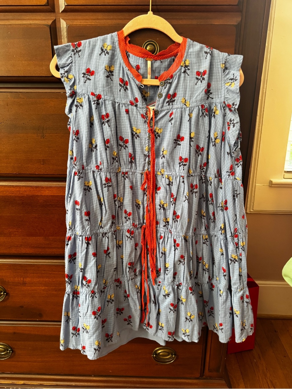 Free People Blue Floral Mini Dress